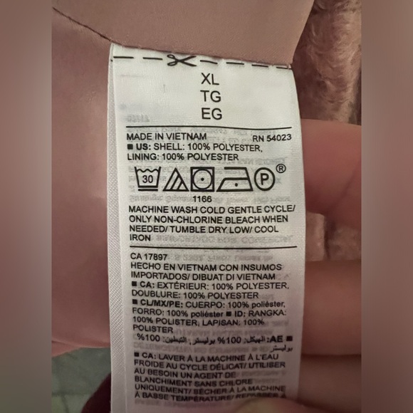 Old Navy - dusty rose blush color fuzzy coat - Picture 8 of 10